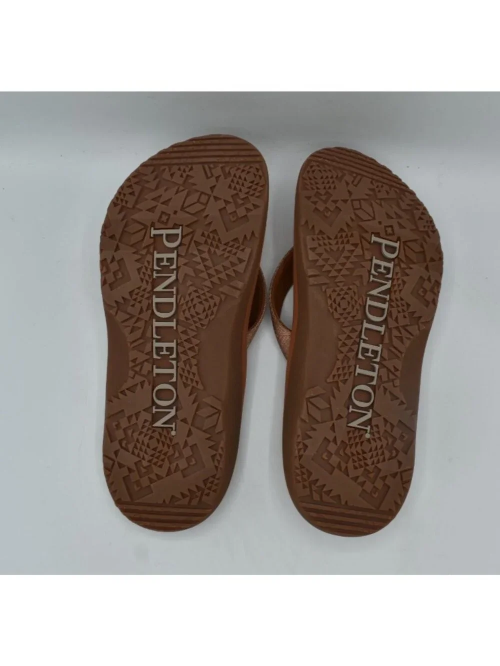 Pendleton‎ Mens Size 12 Mono Corico Tan Brown Thong Flip Flops Sandals Shoes